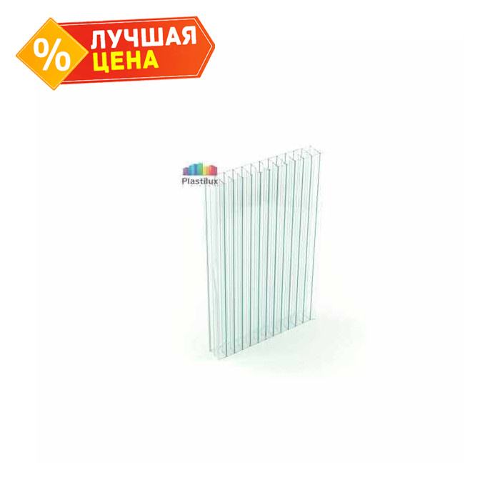 Сотовый поликарбонат 10 мм SUNNEX 3R двухкамерный прозрачный 2100х6000 мм