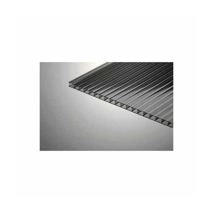 Сотовый поликарбонат 10 мм ПОЛИГАЛЬ ПРАКТИЧНЫЙ серый 2100х12000 мм